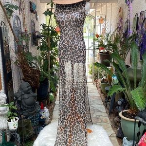 HP 8/23🤎▪️🤎BOOHOO SHEER ANIMAL PRINT COVER-UP🤎▪️🤎